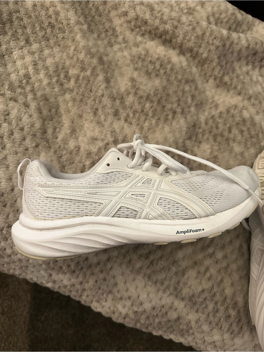 Asics White Lightweight Mesh Running Sneakers